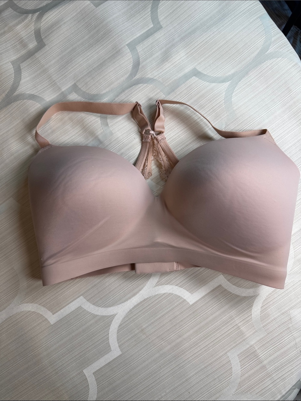 Soma Blush Seamless T-Shirt Bra with Lace Racerback